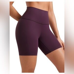 CRZ YOGA Deep Purple High Waist Biker Shorts 6in US S